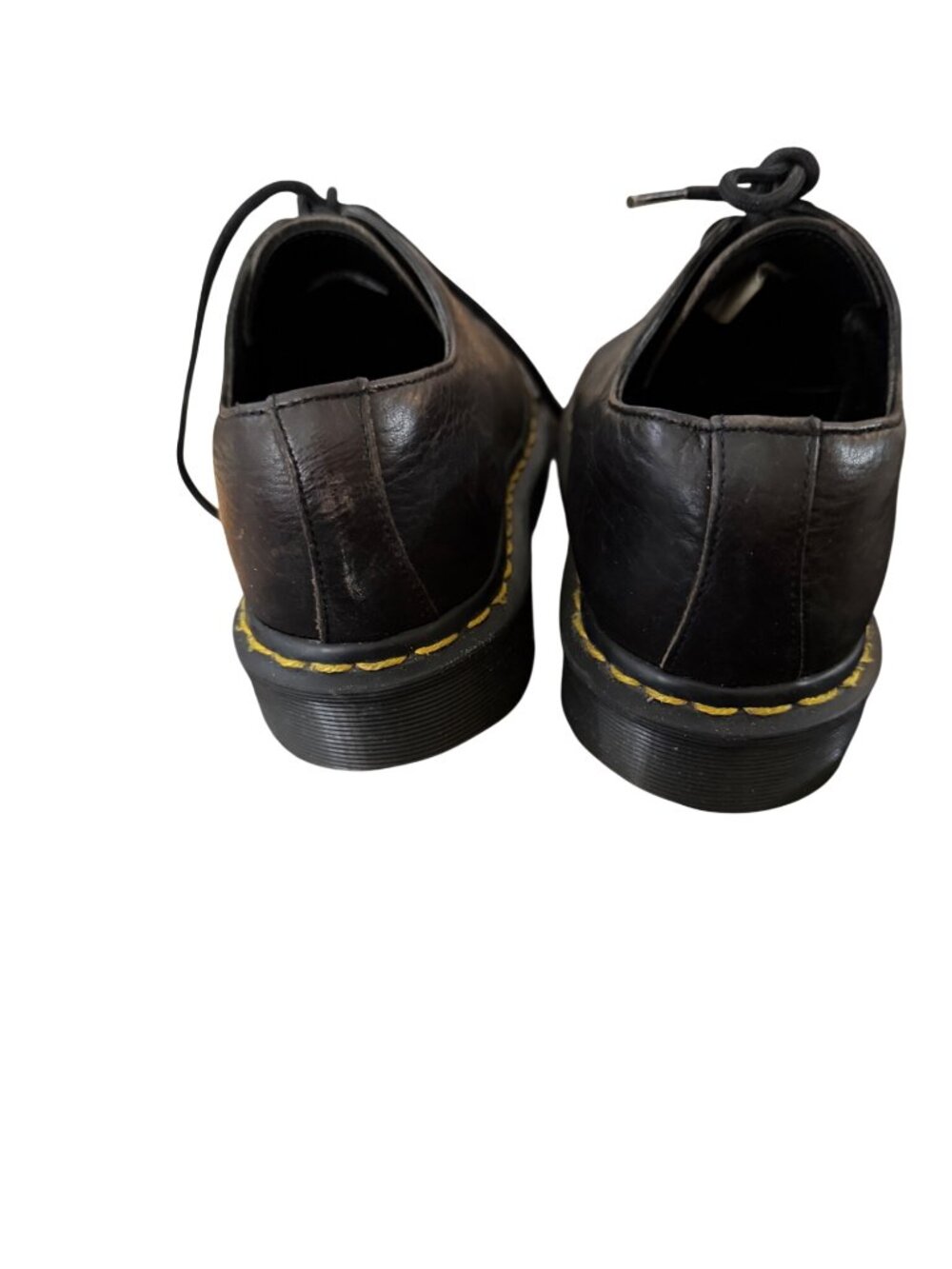 Dr. Martens Black Leather Lace-Up Oxford Shoes Made In England Size 6 - Picture 5 of 8